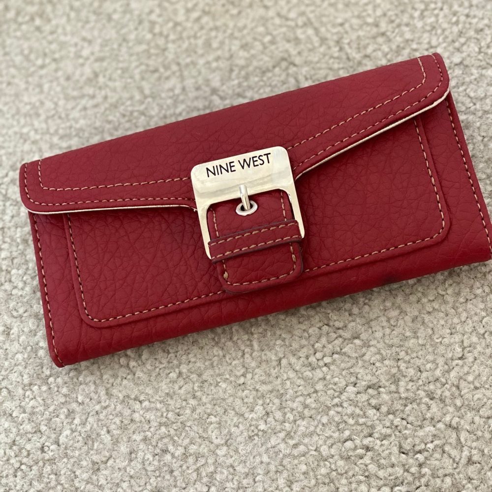 Faux Leather Red Nine West Wallet